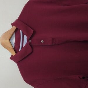 Southern Tide - The Skipjack XL Burgundy Cotton Blend Summer Polo Shirt